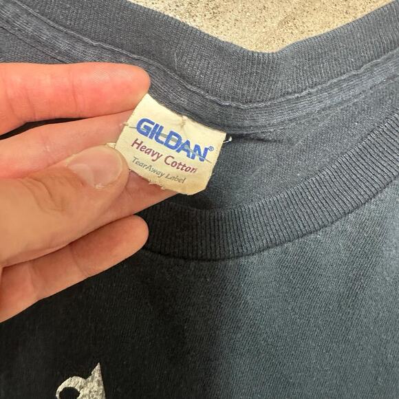 Y2K Skull Wings Grunge "Bad To The Bone" Tee Mens 2XL Black Grey Bones Shirt - Picture 4 of 6